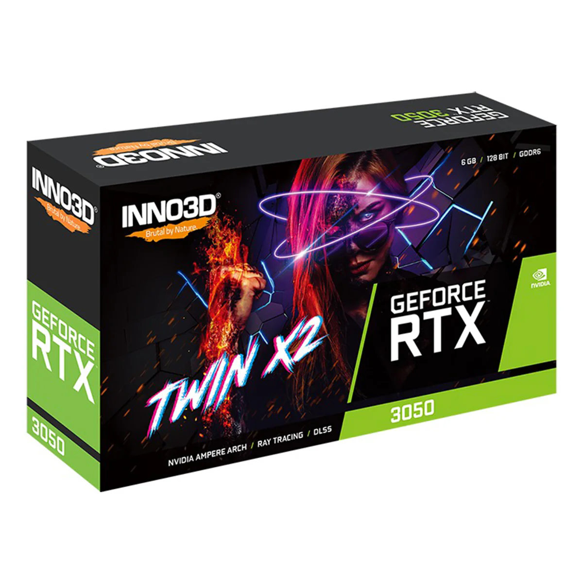 INNO3D GeForce RTX 3050 TWIN X2 V2 6GB GDDR6 Graphics Card (Black) (N30502-06D6-1880VA60) - Image 5