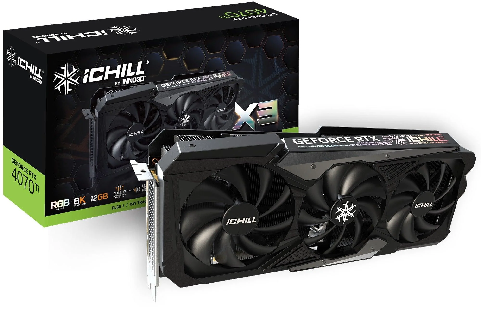 INNO3D GeForce RTX 4070 Ti iChill X3 12GB GDDR6X Graphics Card (C407T3-126XX-186148H) - Image 4