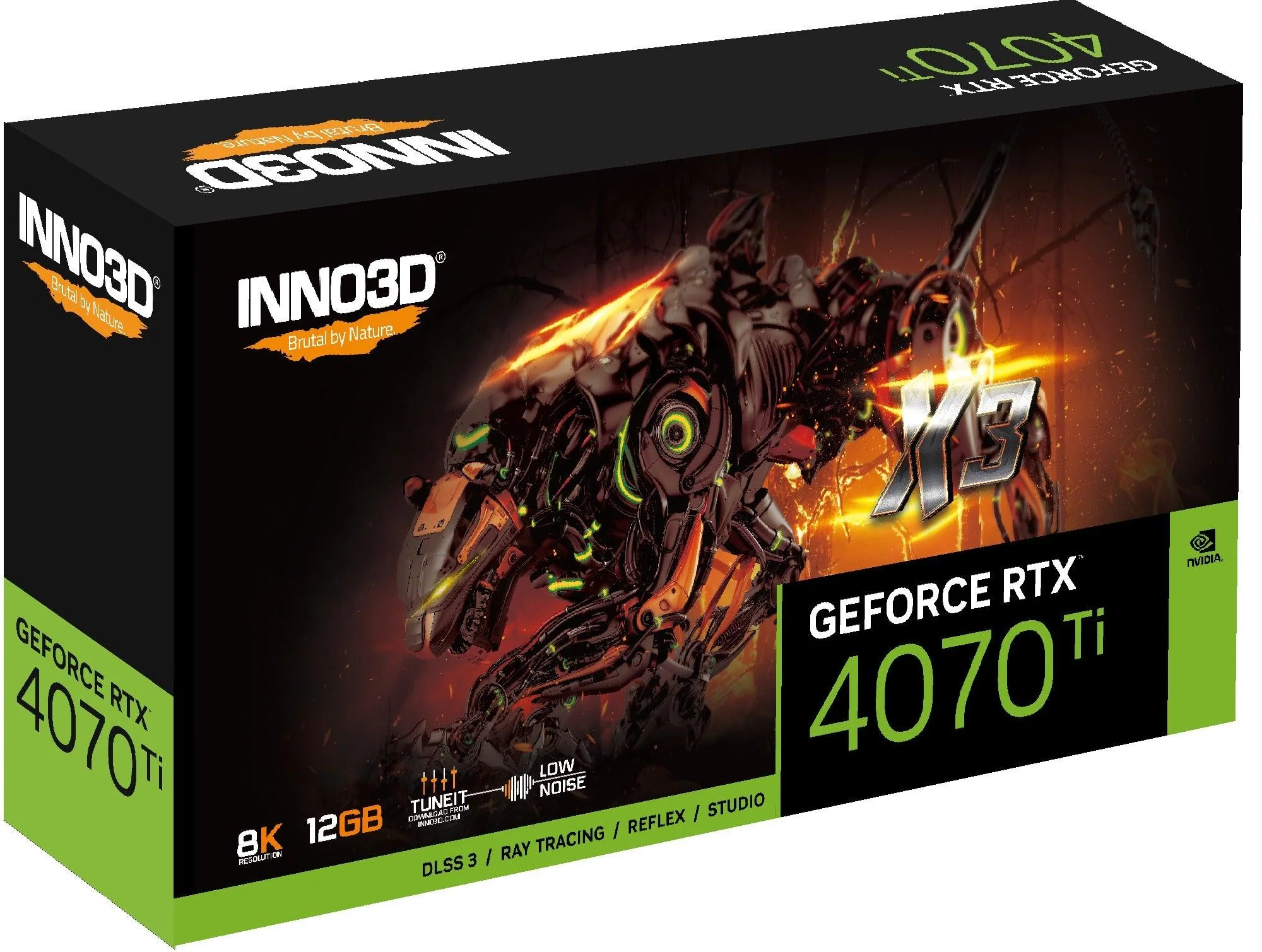 INNO3D GeForce RTX 4070 Ti X3 12GB GDDR6X Graphics Card (N407T3-126X-186148N) - Image 3