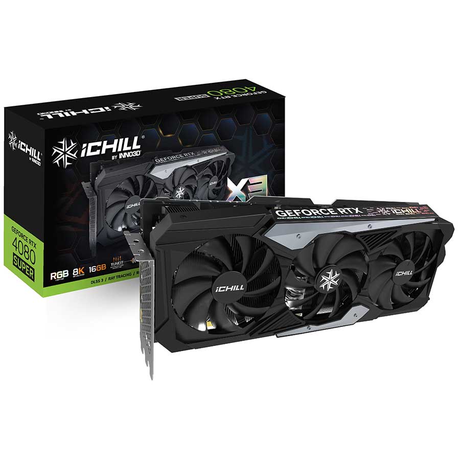 INNO3D Geforce RTX 4080 Super ICHILL X3 16GB PCI-E 4.0 X16 GDDR6X GRAPHICS CARD (C408S3-166XX-187049H) - Image 3