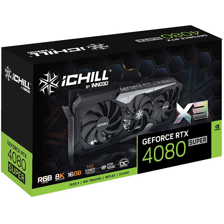 INNO3D Geforce RTX 4080 Super ICHILL X3 16GB PCI-E 4.0 X16 GDDR6X GRAPHICS CARD (C408S3-166XX-187049H) - Image 4