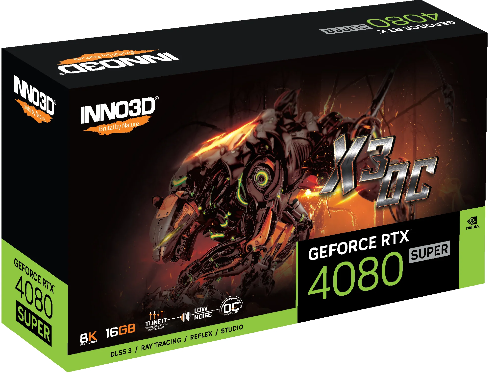 INNO3D GeForce RTX 4080 Super X3 OC 16GB GDDR6X Graphics Card (Black) (N408S3-166XX-187049N) - Image 4