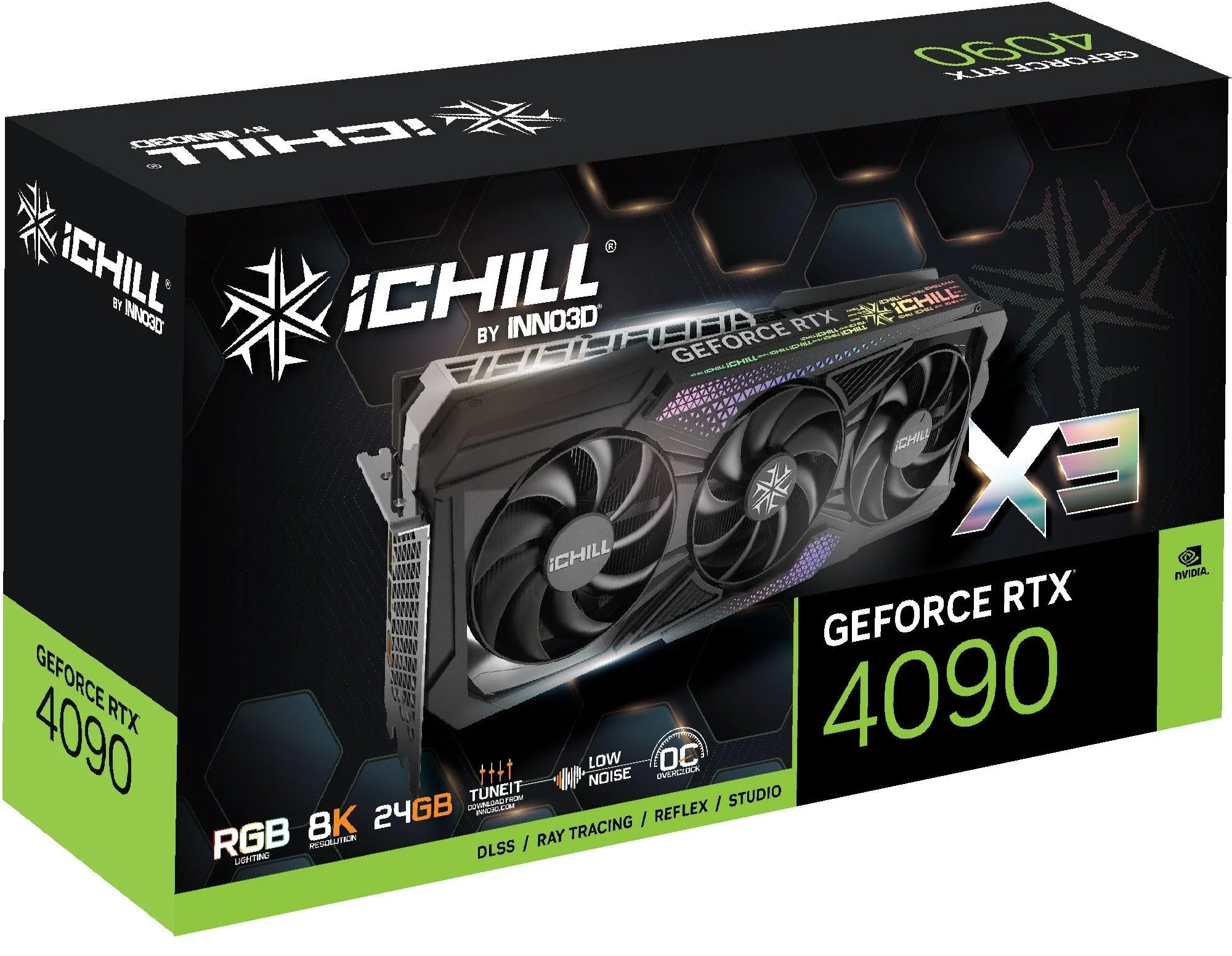 INNO3D GeForce RTX 4090 ICHILL X3 24GB GDDR6X Graphics Card (C40903-246XX-1833VA47) - Image 4