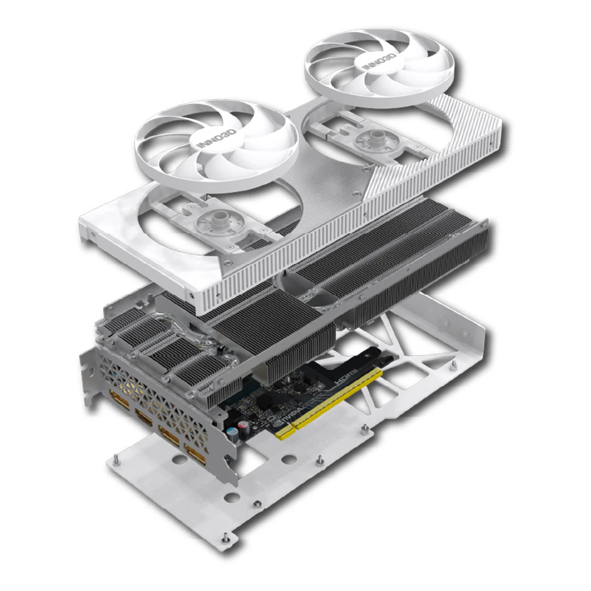 Inno3D Geforce RTX 5060 Ti TWIN X2 OC 16GB GDDR7 Graphics Card (White) (N506T2-16D7X-191073W) - Image 6