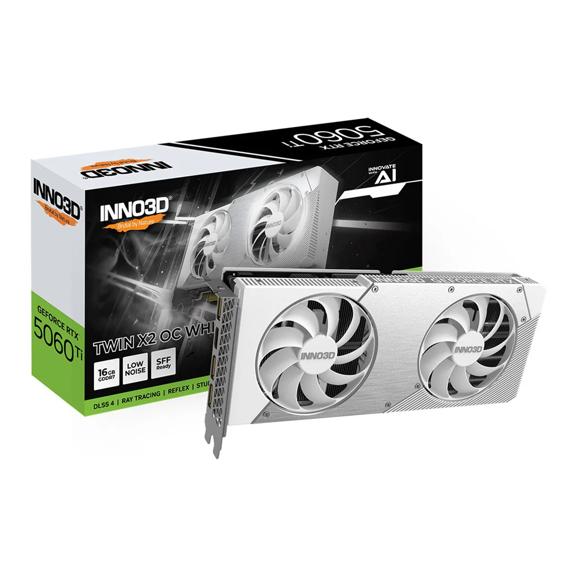 Inno3D Geforce RTX 5060 Ti TWIN X2 OC 16GB GDDR7 Graphics Card (White) (N506T2-16D7X-191073W) - Image 7