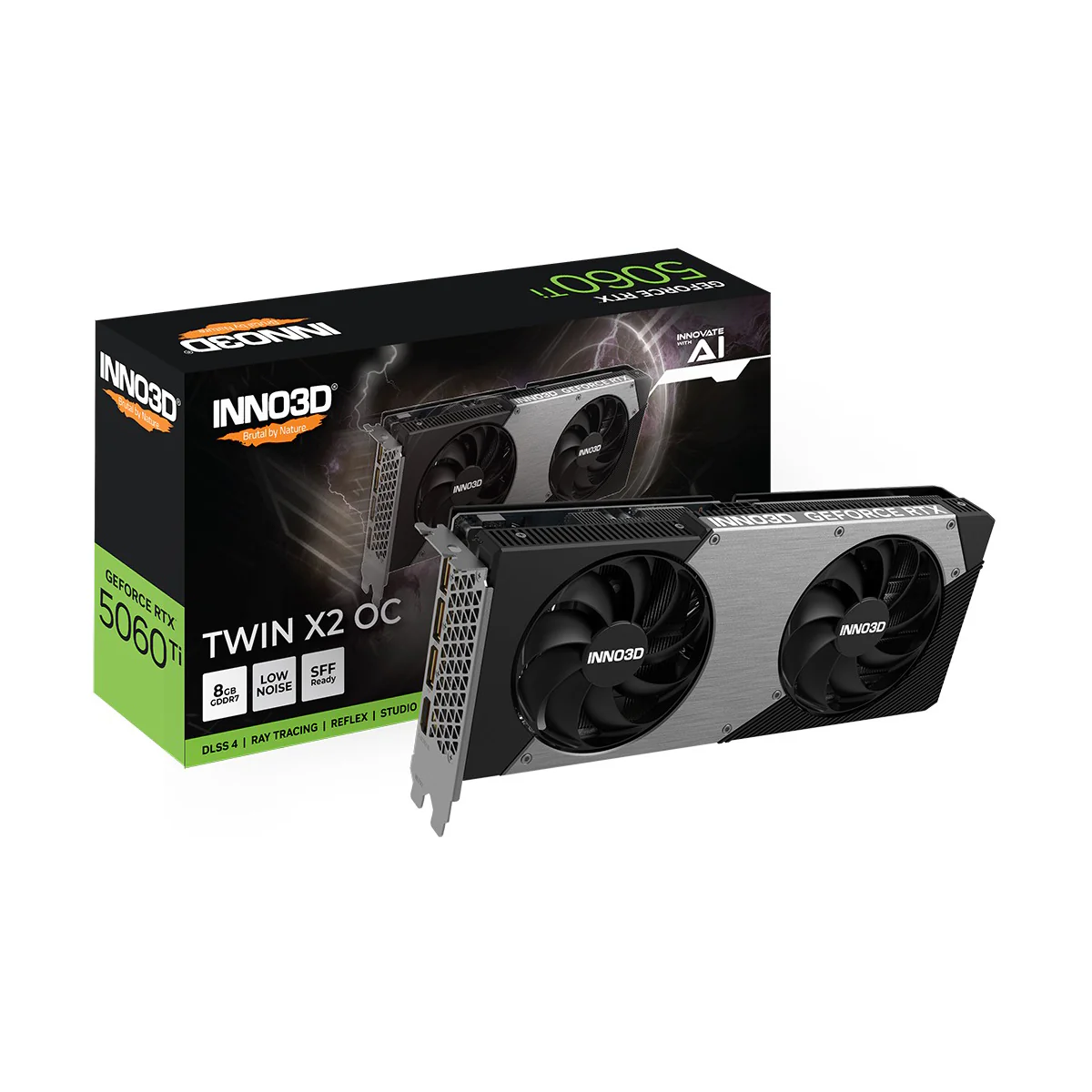 INNO3D GeForce RTX 5060 Ti Twin X2 OC 8GB GDDR7 Graphics Card (N506T2-08D7X-193075N) - Image 5