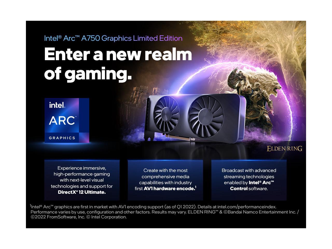 Intel Arc A750 Limited Edition 8GB PCIE 4.0 Graphics Card (21P02J00BA) - Image 6