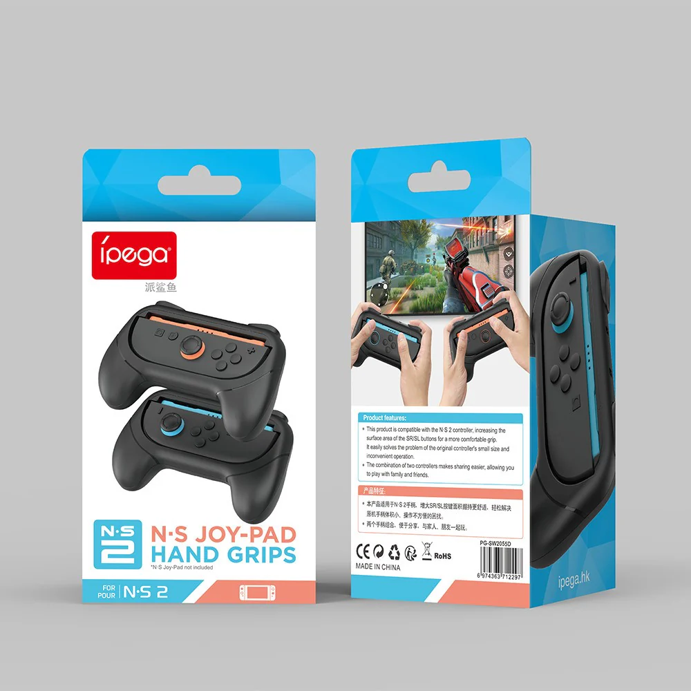 Ipega Joy-Pad Hand Grips for Nintendo Switch 2 (Black, Orange/Blue) - Image 5