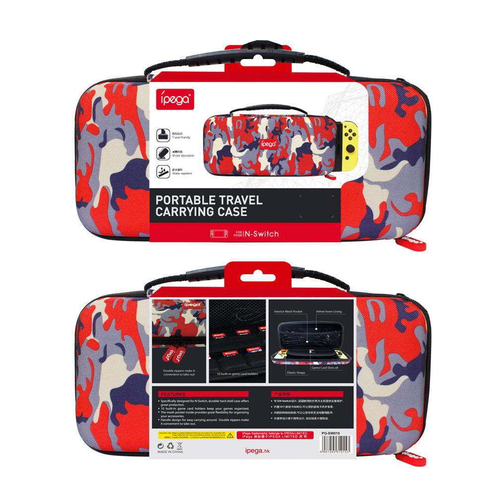 IPEGA PORTABLE TRAVEL CARRYING CASE RED CAMOUFLAGE FOR N-SWITCH (PG-SW015) - Image 4