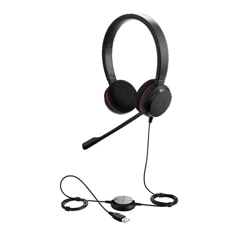 Jabra Evolve 20 Stereo UC Wired Professional Headset (Black) - Image 2
