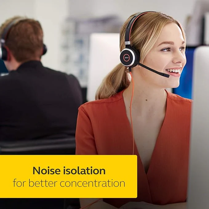 Jabra Evolve 40 MS Stereo Wired Headset (Black) - Image 4