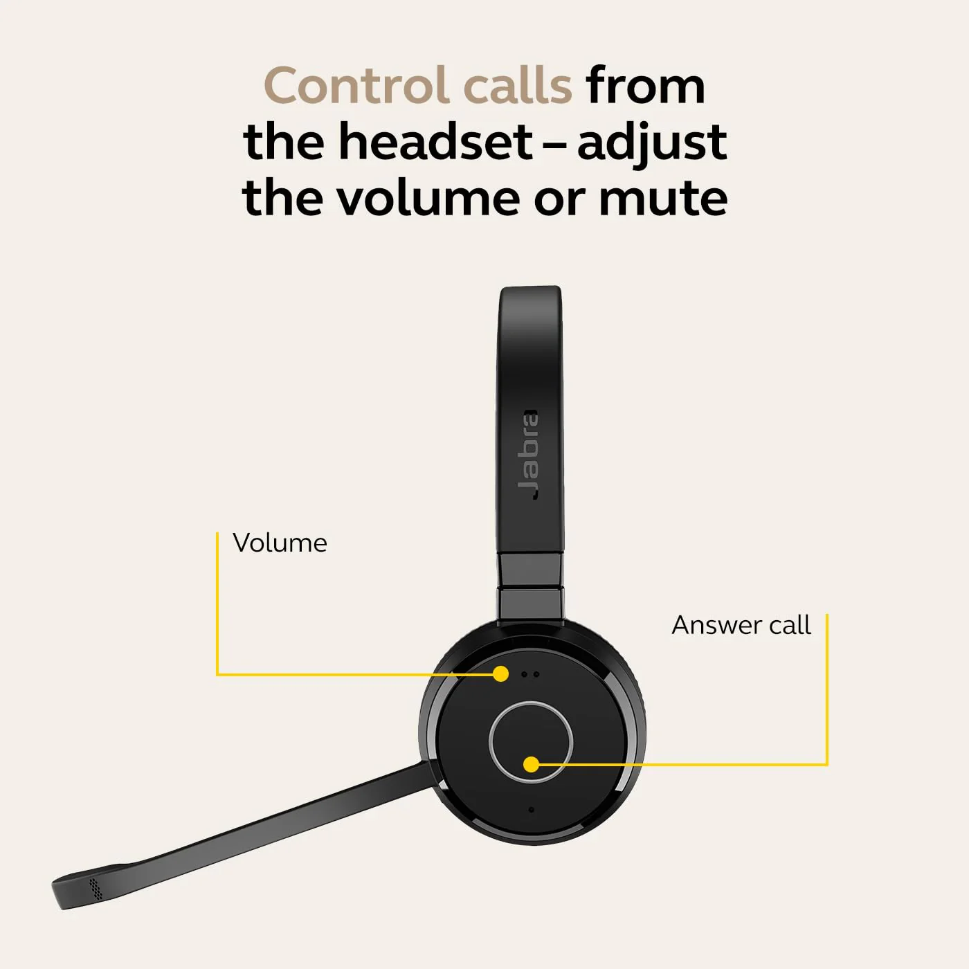 Jabra Evolve 65 TE USB-A UC Stereo Bluetooth Wireless Headset with Charging Stand - Image 4