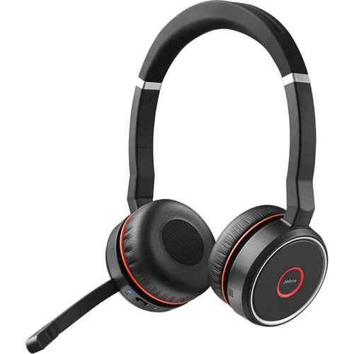 Jabra Evolve 75 SE Link 380A MS Stereo Noise-Canceling Wireless Headset (Black) - Image 2
