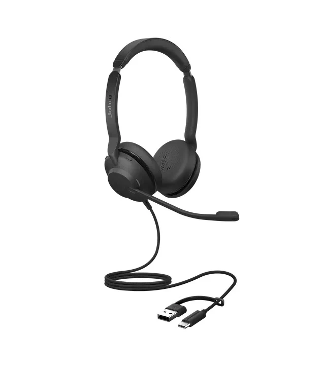Jabra Evolve2 30 USB-C/A UC Stereo Wired Professional Headset (Black) - Image 3