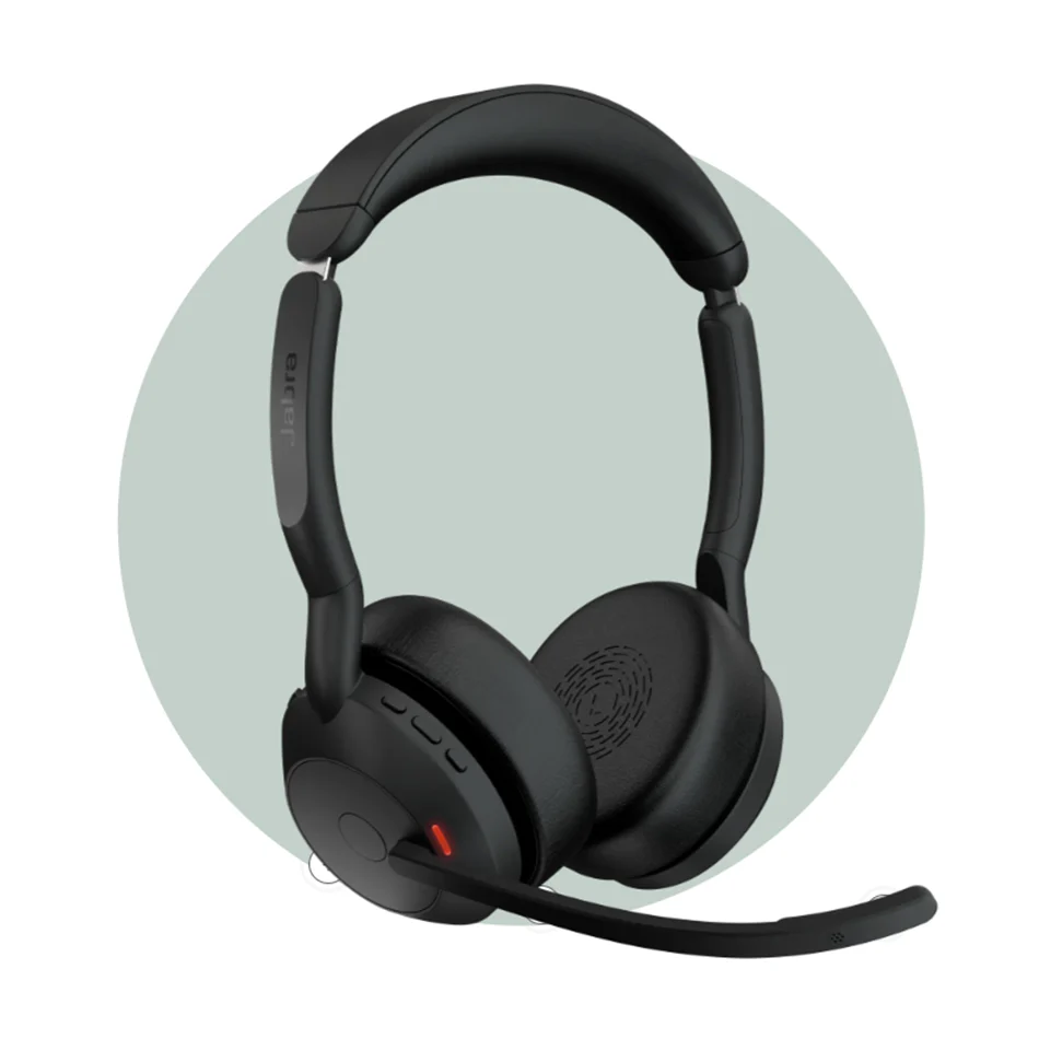 Jabra Evolve2 55 Bluetooth On-Ear Active Noise Cancelling Headset - Microsoft Teams Certified - Image 4