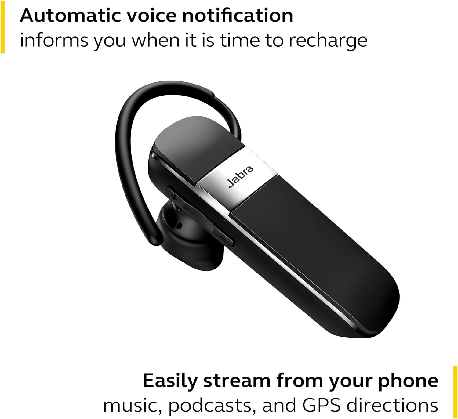 Jabra Talk 15 SE Mono Bluetooth Ear Hook Headset With Built-In Microphone (Black) - Image 2
