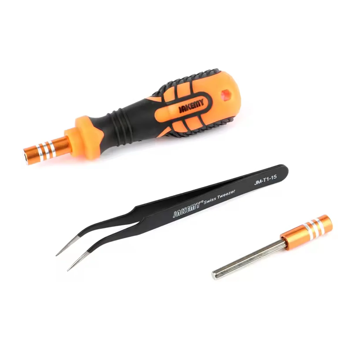 Jakemy 33-in-1 Precision Screwdriver Toolkit with 30 Screwdriver Heads / Curved Tip Tweezer / Extension Bar (JM-8101) - Image 3