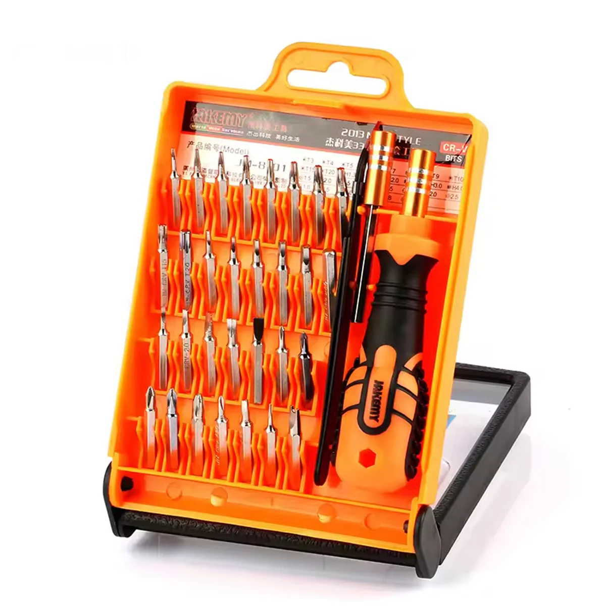 Jakemy 33-in-1 Precision Screwdriver Toolkit with 30 Screwdriver Heads / Curved Tip Tweezer / Extension Bar (JM-8101) - Image 5
