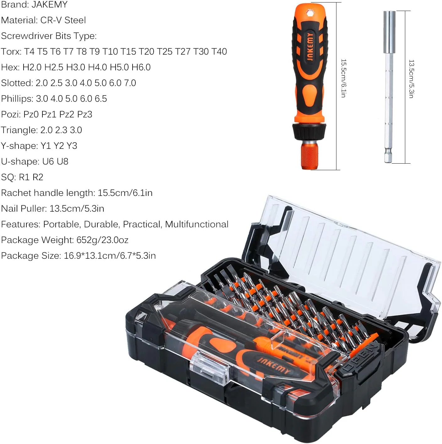 Jakemy 48-in-1 Household Precision Repair Tool Set (JM-6124) - Image 3