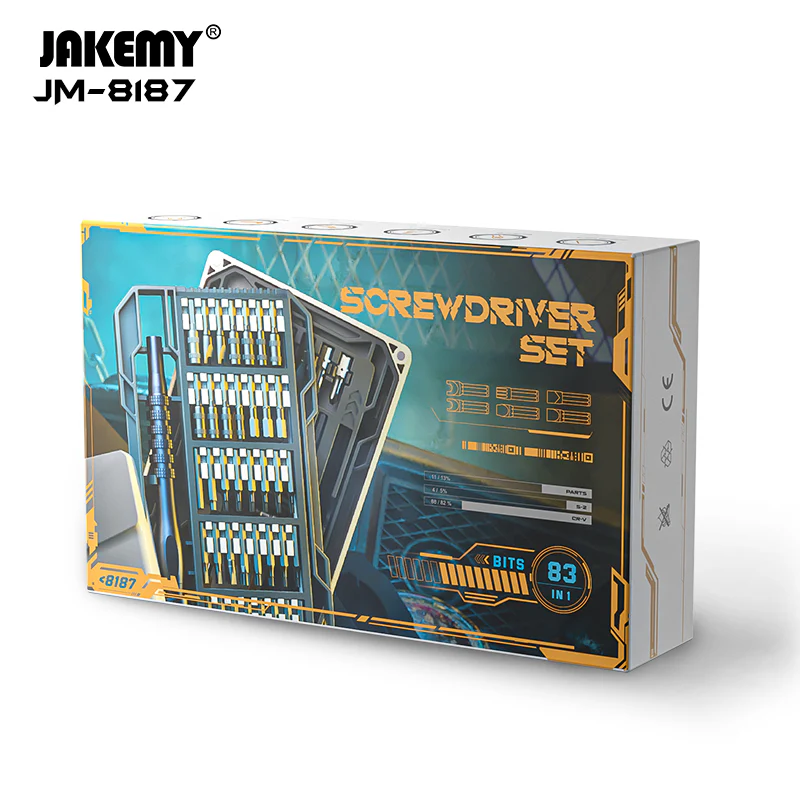 Jakemy 83-in-1 Precision Screwdriver Set with Aluminum Alloy Handle (JM-8187) - Image 4