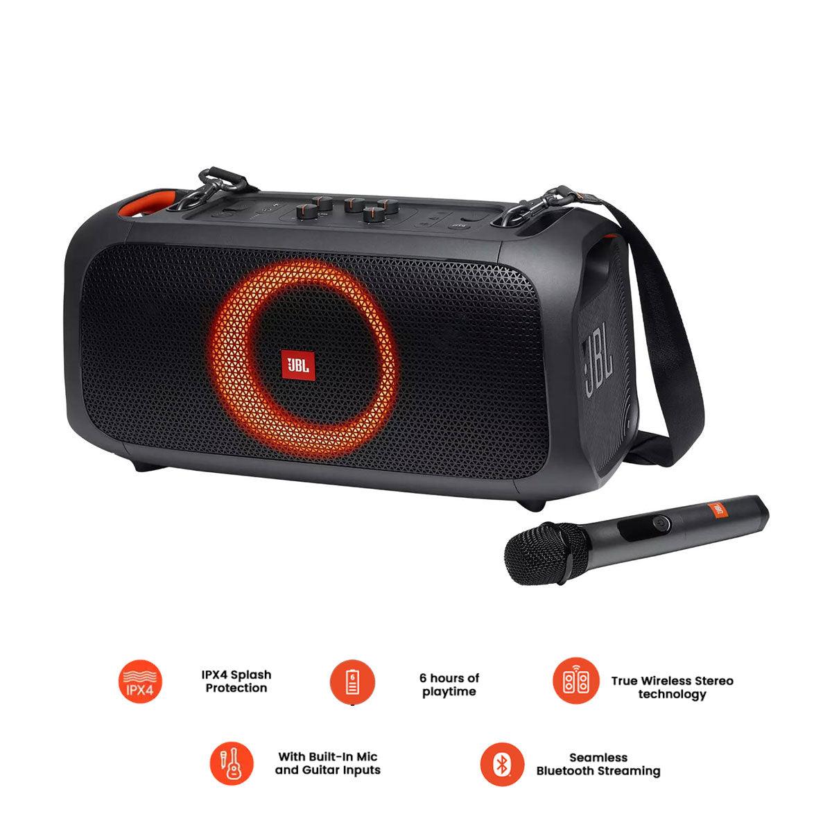 JBL Partybox On-The-Go Portable Party Speaker (Black)
