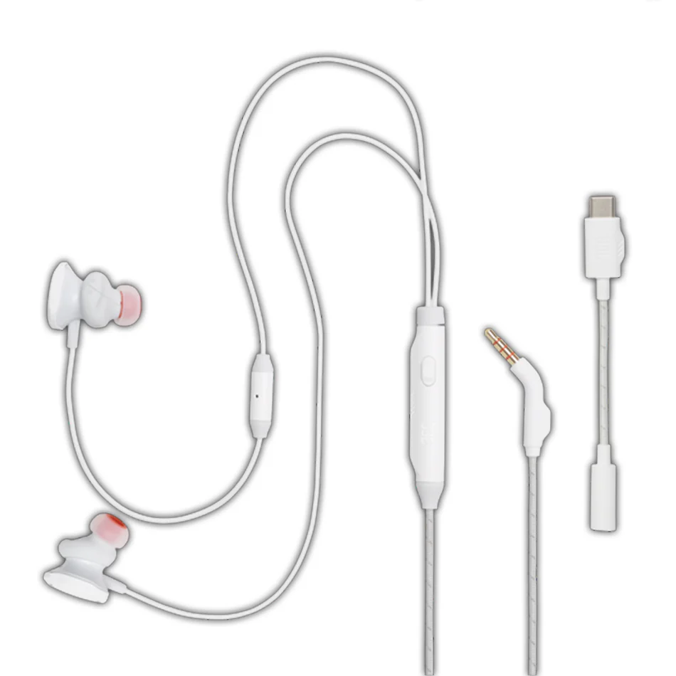 JBL Quantum 50C In-Ear Gaming Headset with USB-C Adapter (Black, White) - Image 9