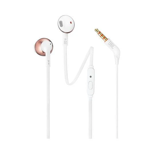 JBL Tune 205 Earbud Headphones (Rose Gold)