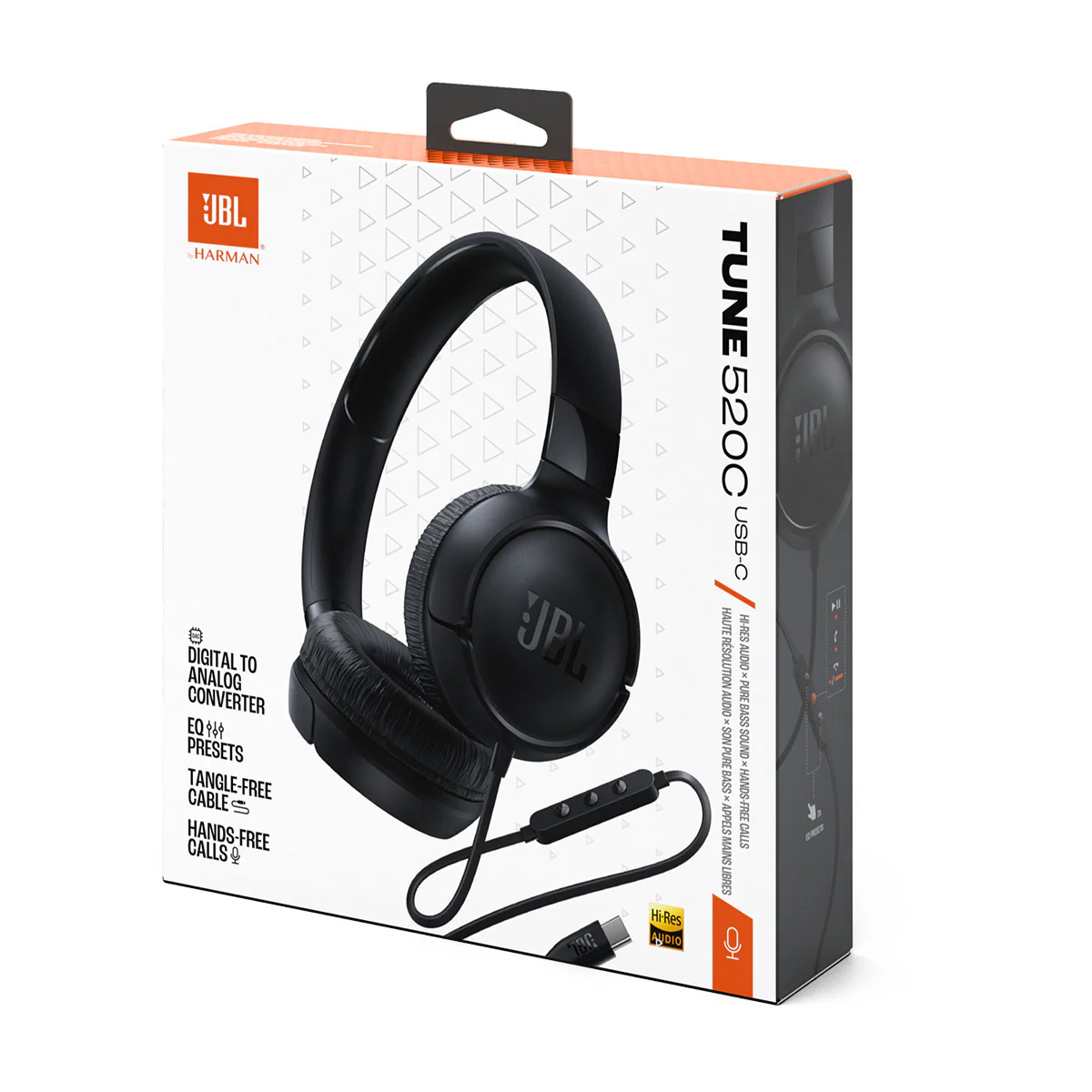 JBL Tune 520C USB-C Hi-Res Wired On-Ear Headphones (Black, White, Blue, Purple) - Image 11