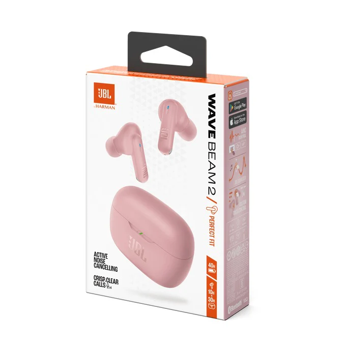 JBL Wave Beam 2 True Wireless Noise Cancelling Earbuds (Black, Blue, Pink, White) - Image 34