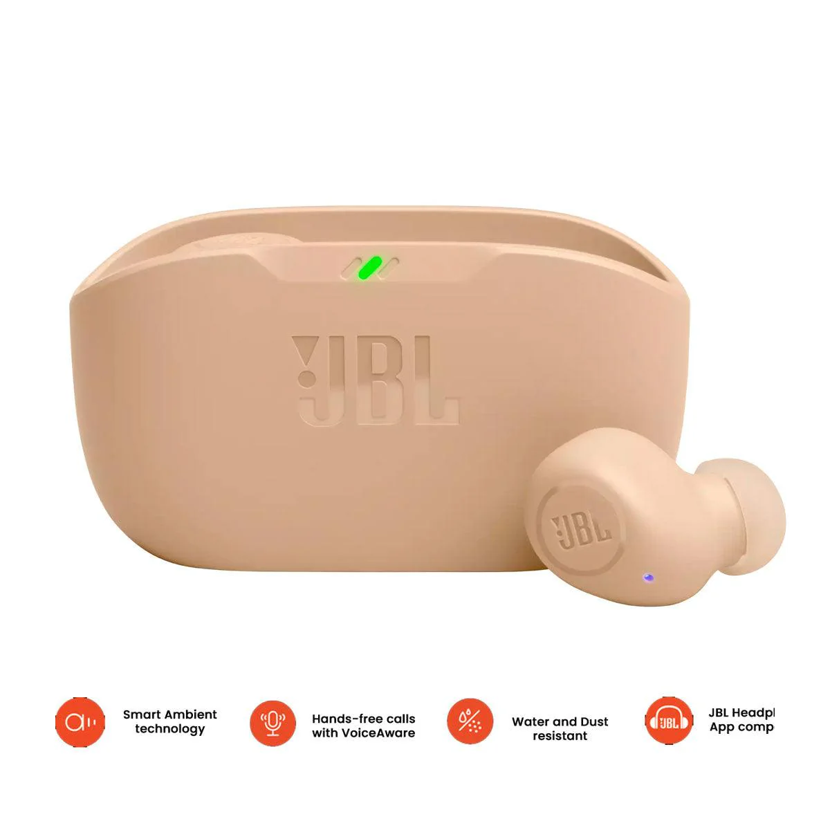 JBL Wave Buds True Wireless Earbuds (Beige)
