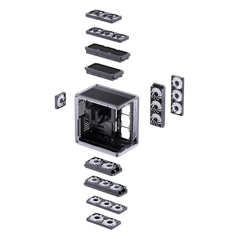 Jonsbo BO400CG ATX Top Front Interchangeable Glass PC Case (Grey) - Image 28