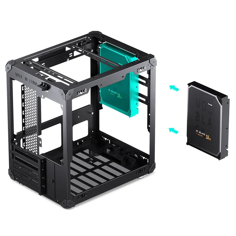 Jonsbo C6 Handle M-ATX Separated Cabinet Case (Black) - Image 12
