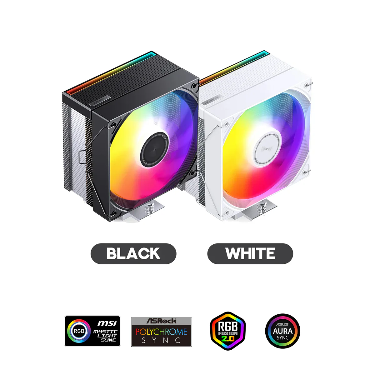 Jonsbo CB40 ARGB Single-Tower CPU Cooler (Black, White)