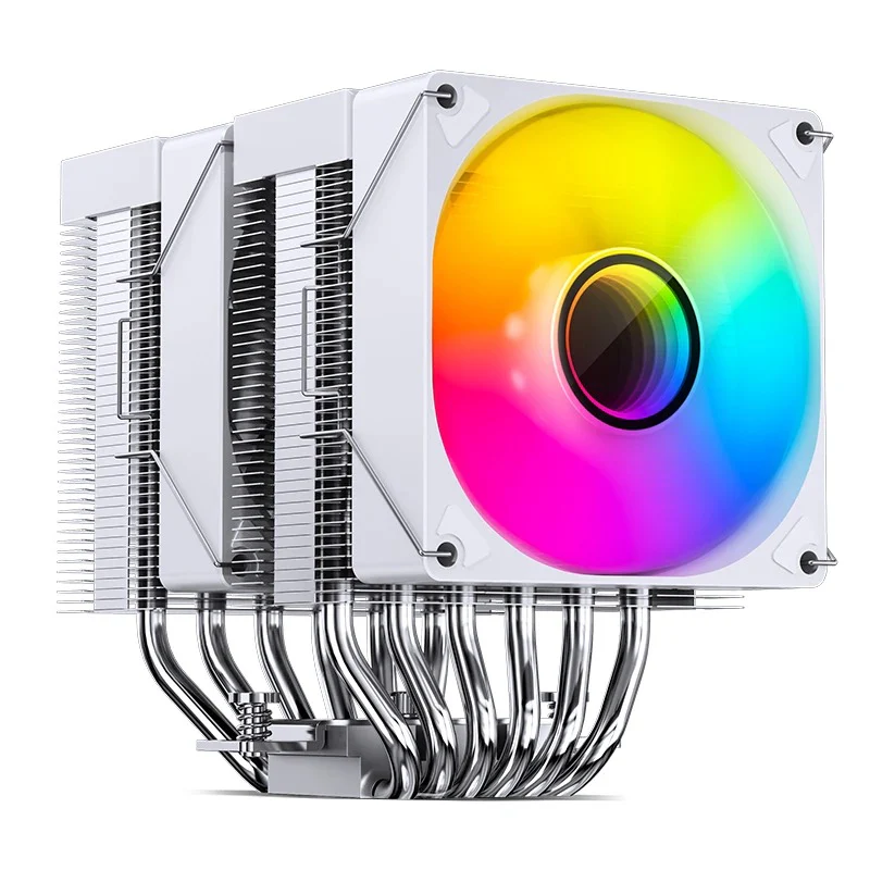 Jonsbo CR-1400 DV2 ARGB Silent Series 90MM Dual-Fan / Dual-Tower CPU Cooler (White) - Image 2