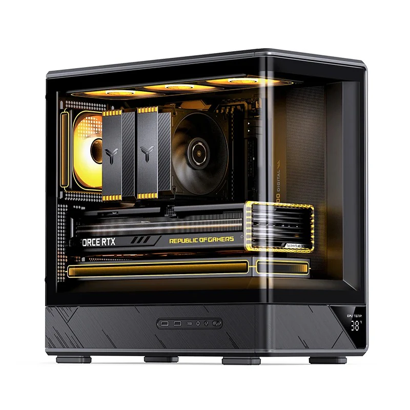 Jonsbo D200 M-ATX Computer Case (Black, White) - Image 4
