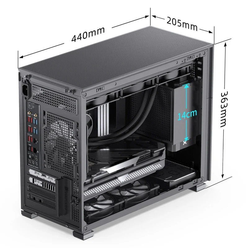 Jonsbo D31 Mesh M-ATX Computer Case (Black, White) - Image 15