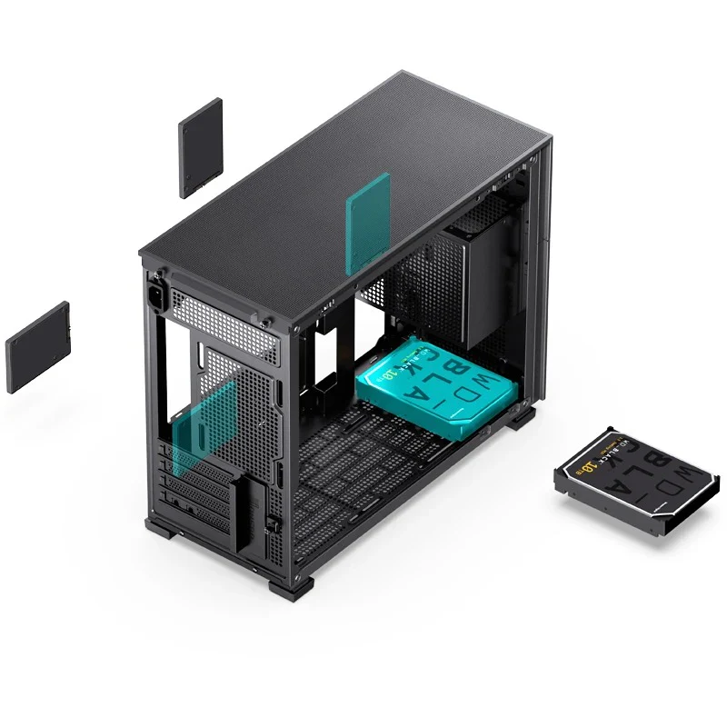 Jonsbo D31 Mesh M-ATX Computer Case (Black, White) - Image 8