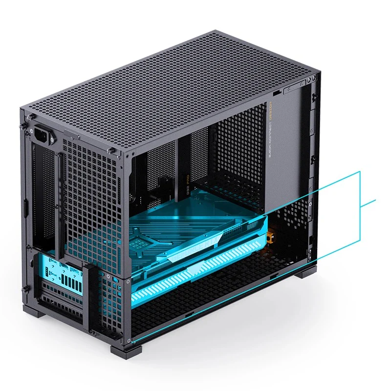 Jonsbo D32 Pro M-ATX Computer Case (Black, White) - Image 7