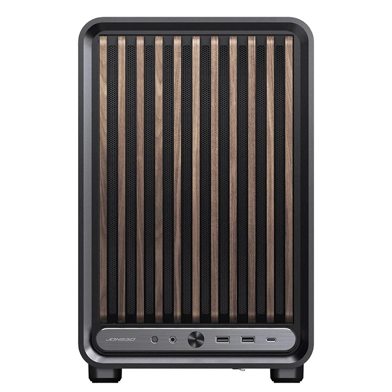 Jonsbo D33 Wood M-ATX Computer Case (Black, White) - Image 11
