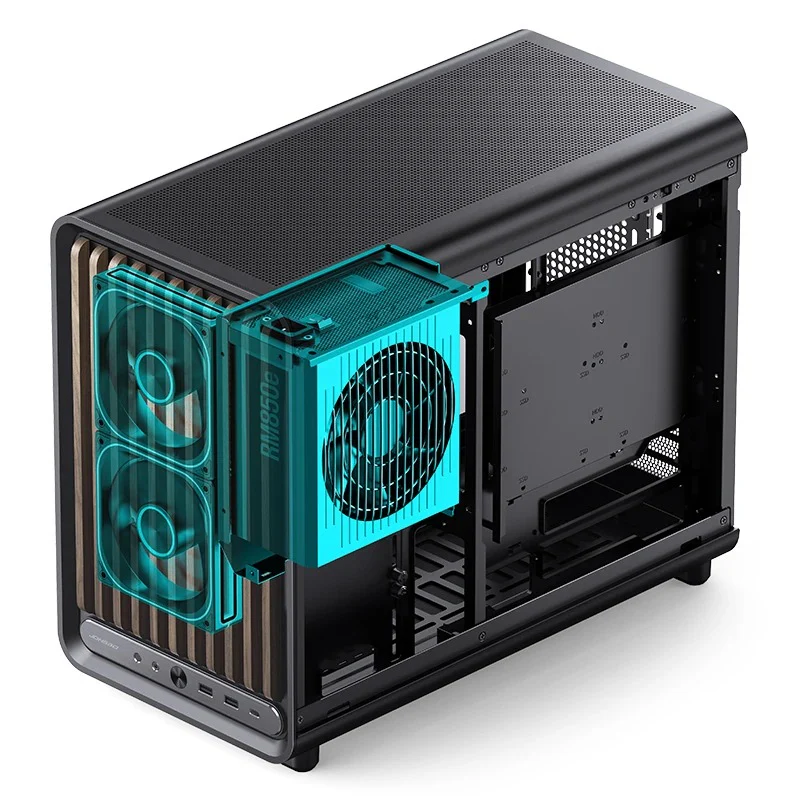 Jonsbo D33 Wood M-ATX Computer Case (Black, White) - Image 12