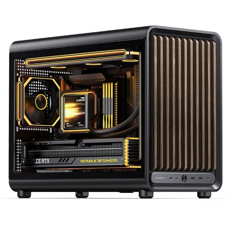 Jonsbo D33 Wood M-ATX Computer Case (Black, White) - Image 18