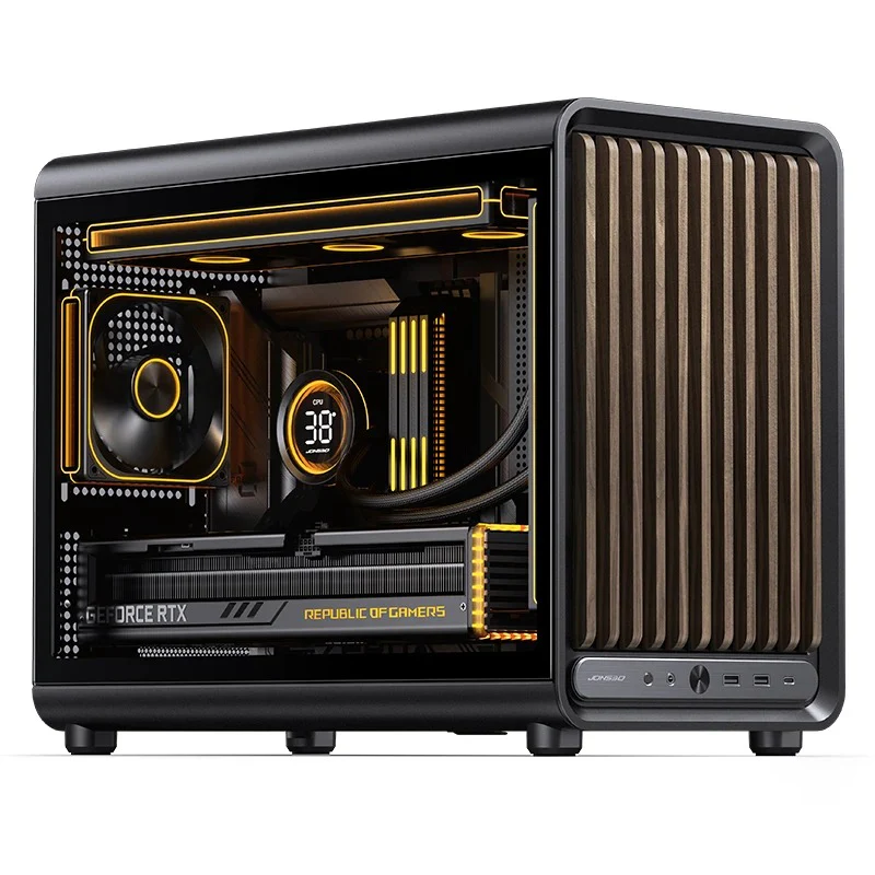 Jonsbo D33 Wood M-ATX Computer Case (Black, White) - Image 19