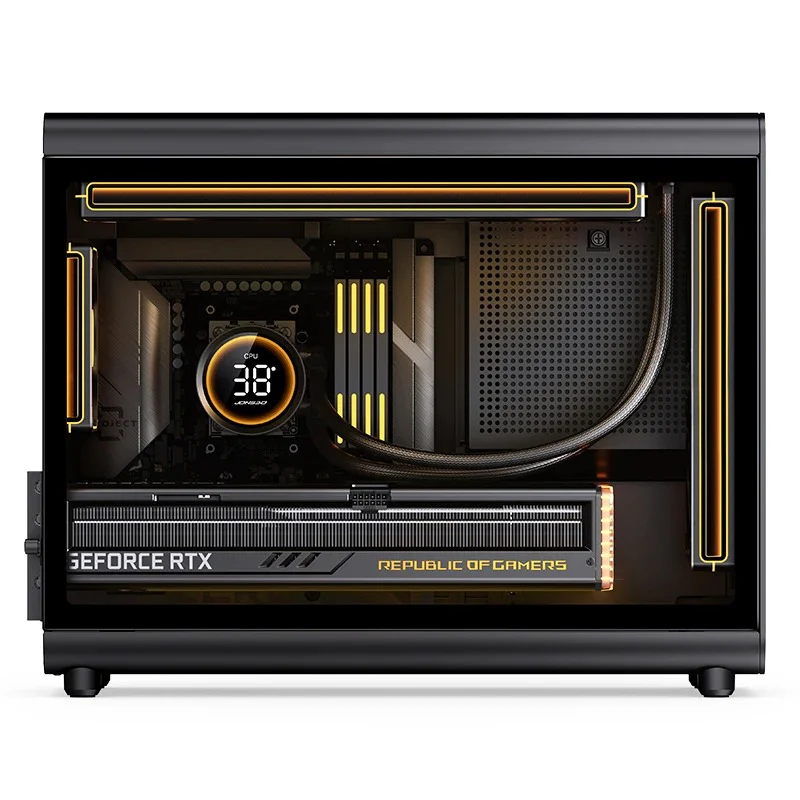 Jonsbo D33 Wood M-ATX Computer Case (Black, White) - Image 23