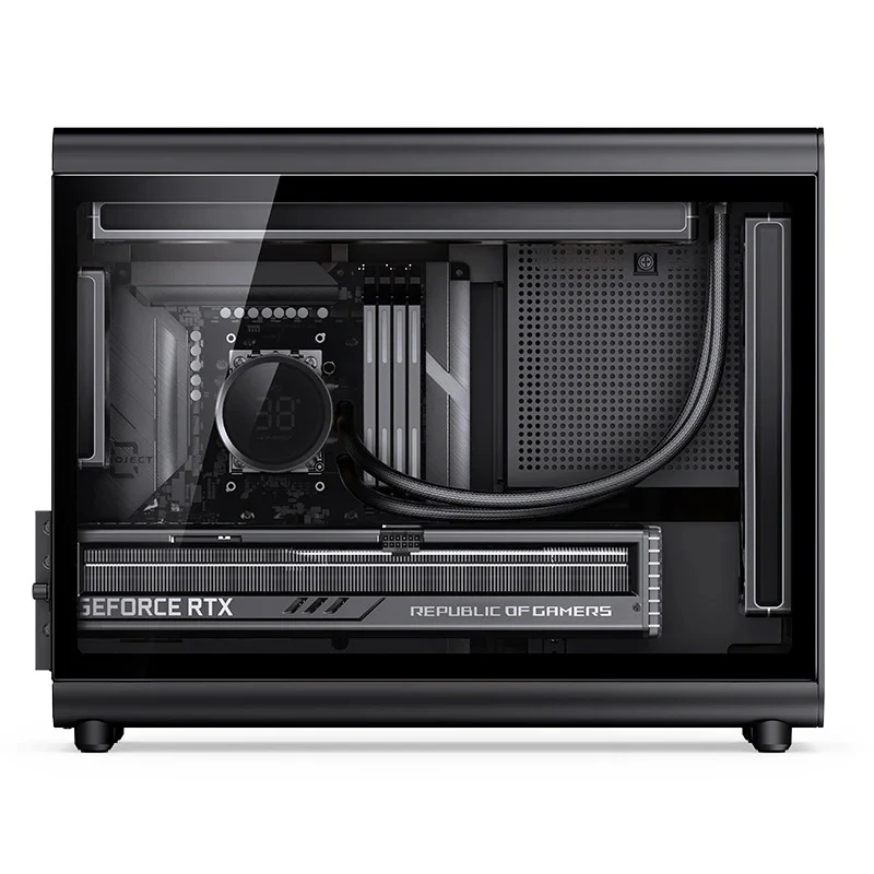 Jonsbo D33 Wood M-ATX Computer Case (Black, White) - Image 24