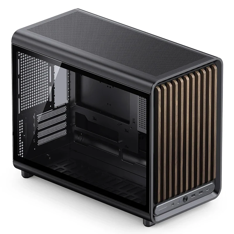 Jonsbo D33 Wood M-ATX Computer Case (Black, White) - Image 3