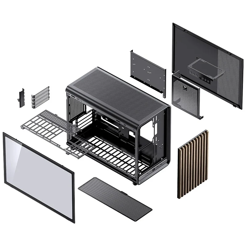 Jonsbo D33 Wood M-ATX Computer Case (Black, White) - Image 35