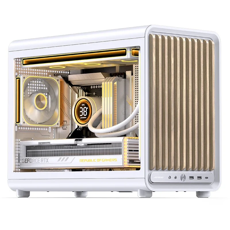 Jonsbo D33 Wood M-ATX Computer Case (Black, White) - Image 40