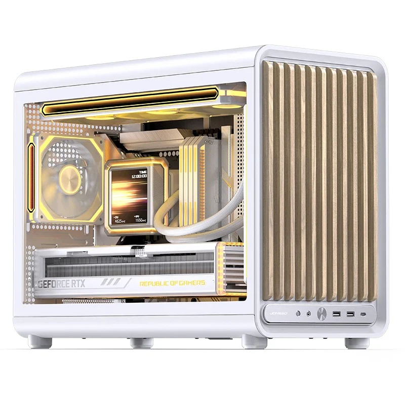 Jonsbo D33 Wood M-ATX Computer Case (Black, White) - Image 41