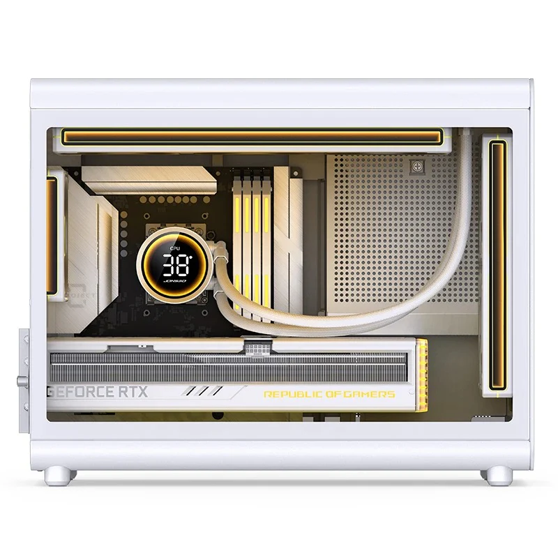 Jonsbo D33 Wood M-ATX Computer Case (Black, White) - Image 44