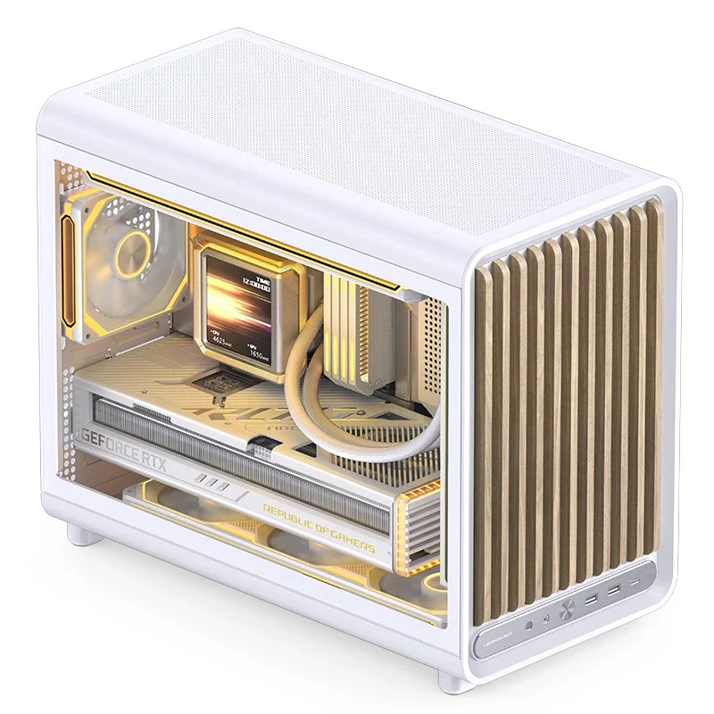 Jonsbo D33 Wood M-ATX Computer Case (Black, White) - Image 45